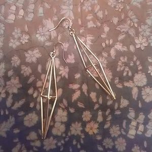 Geometric gold earrings